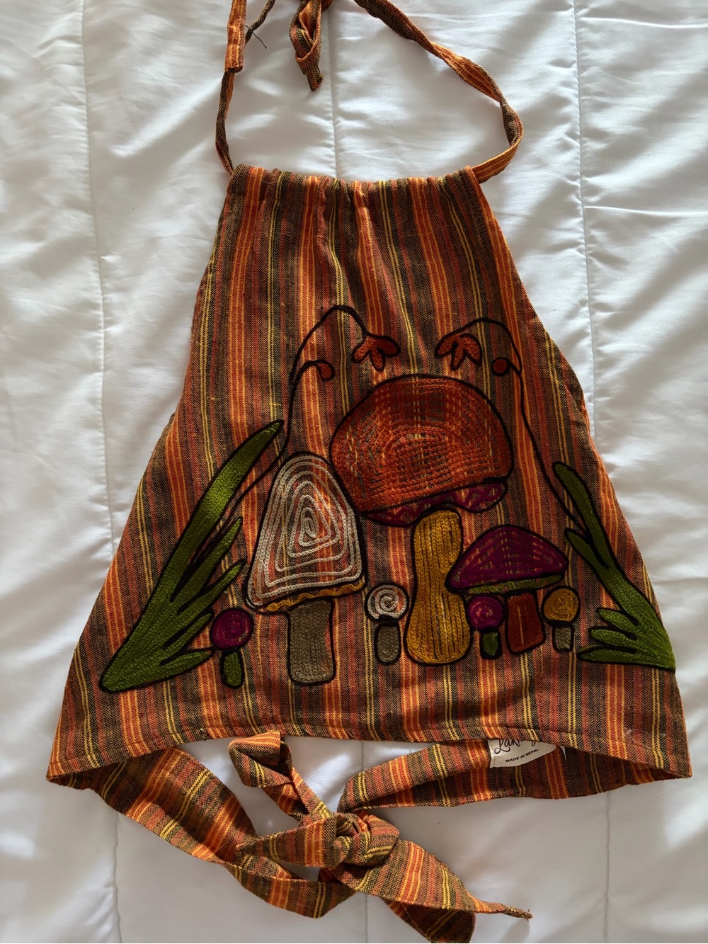 Lakhays Crochet Retro Mushroom Halter Top